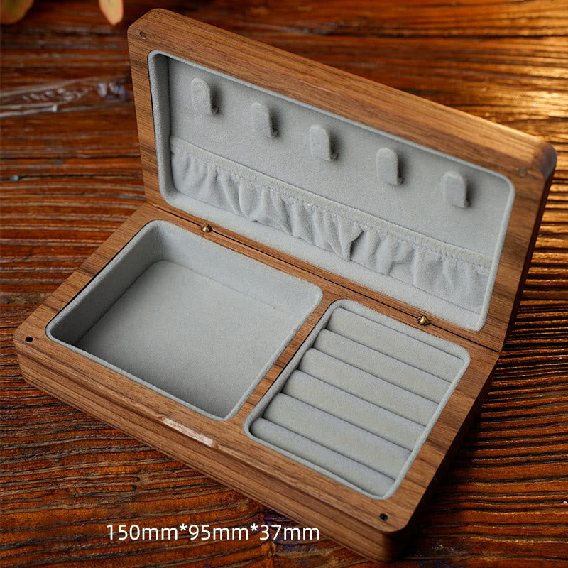 Nimara Ritual Vintage Handmade Black Walnut Wood Jewelry Storage Box Wooden Gift Box