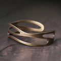 Nimara Ritual Vintage Curved Copper Brass Wealth Adjustable Cuff Bracelet Bangle