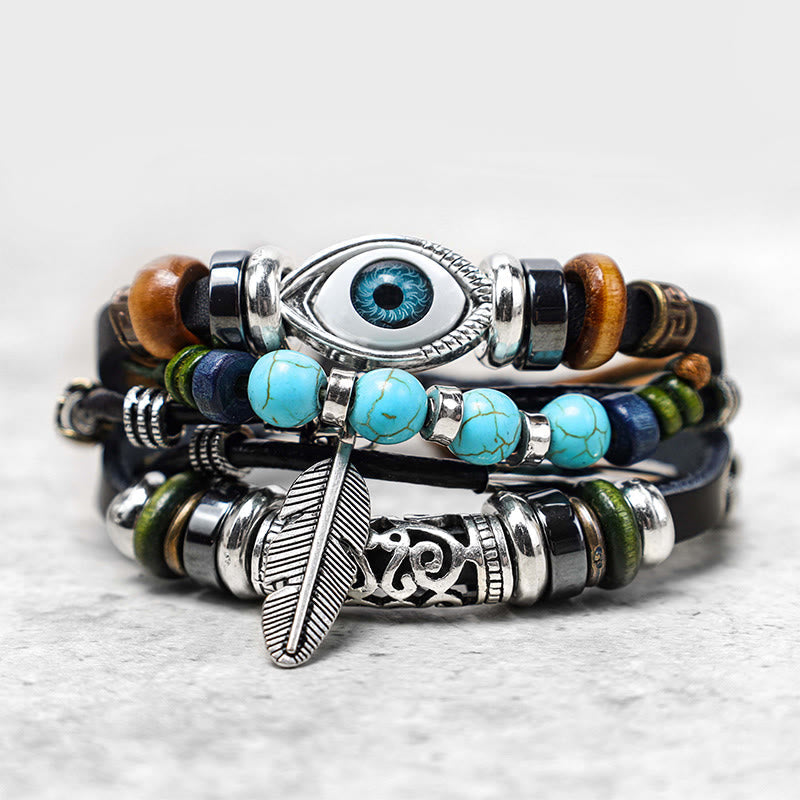 Nimara Ritual Tibetan Turquoise Evil Eye Purification Bracelet