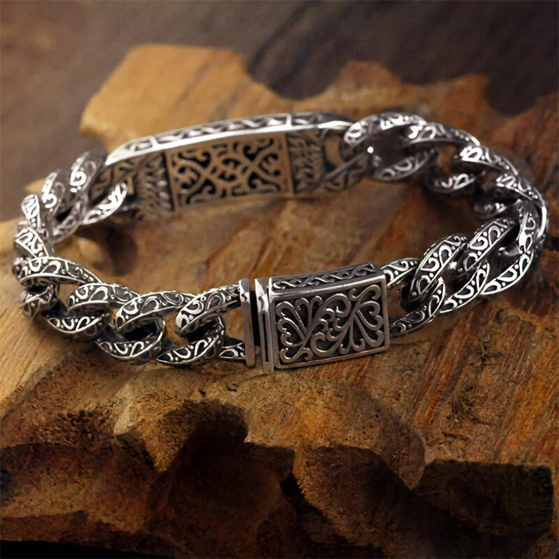 Nimara Ritual Vintage Patterns Engraved Healing Bracelet