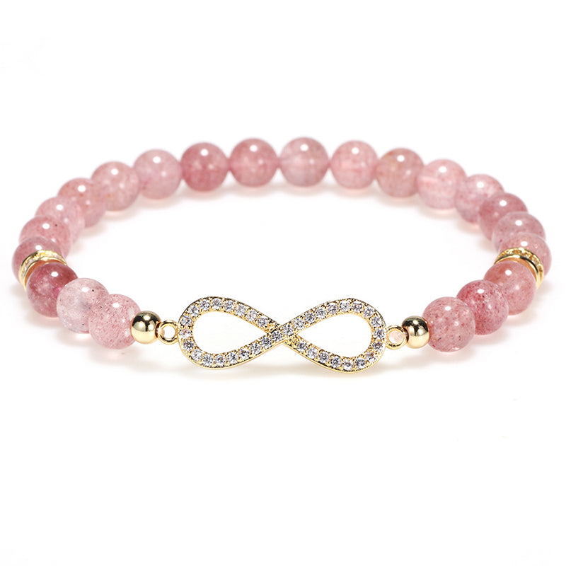 Nimara Ritual Natural Strawberry Quartz Positivity Healing Bracelet