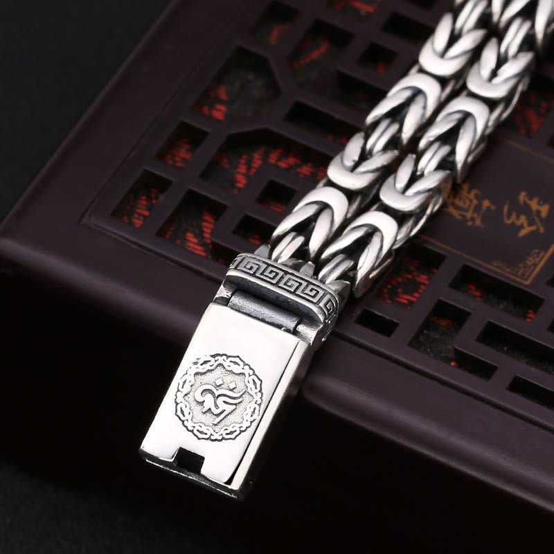 Nimara Ritual Om Mani Padme Hum Engraved Peace Purity Bracelet