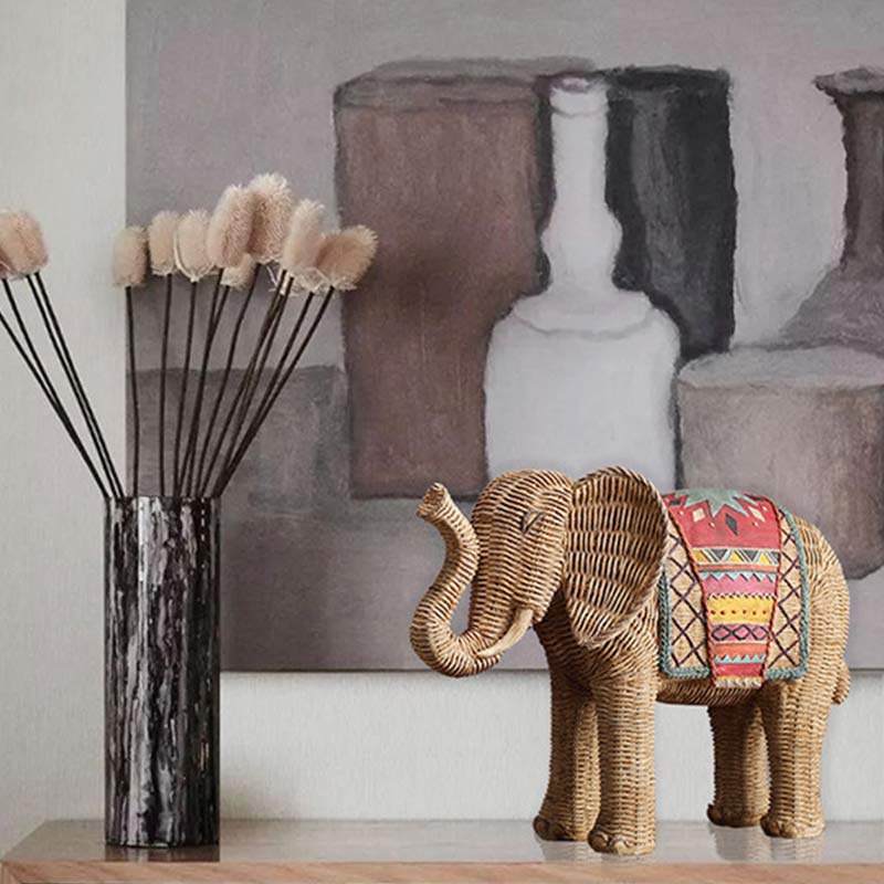 Nimara Ritual Elephant Resin Wisdom Wealth Home Decoration