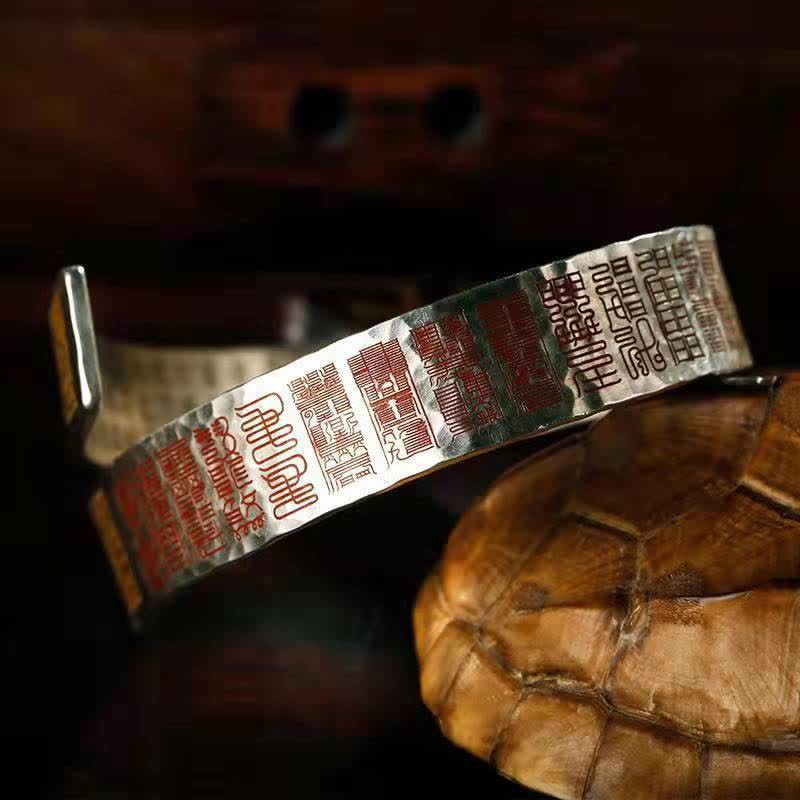 Nimara Ritual Letters Copper Balance Healing Cuff Bracelet Bangle