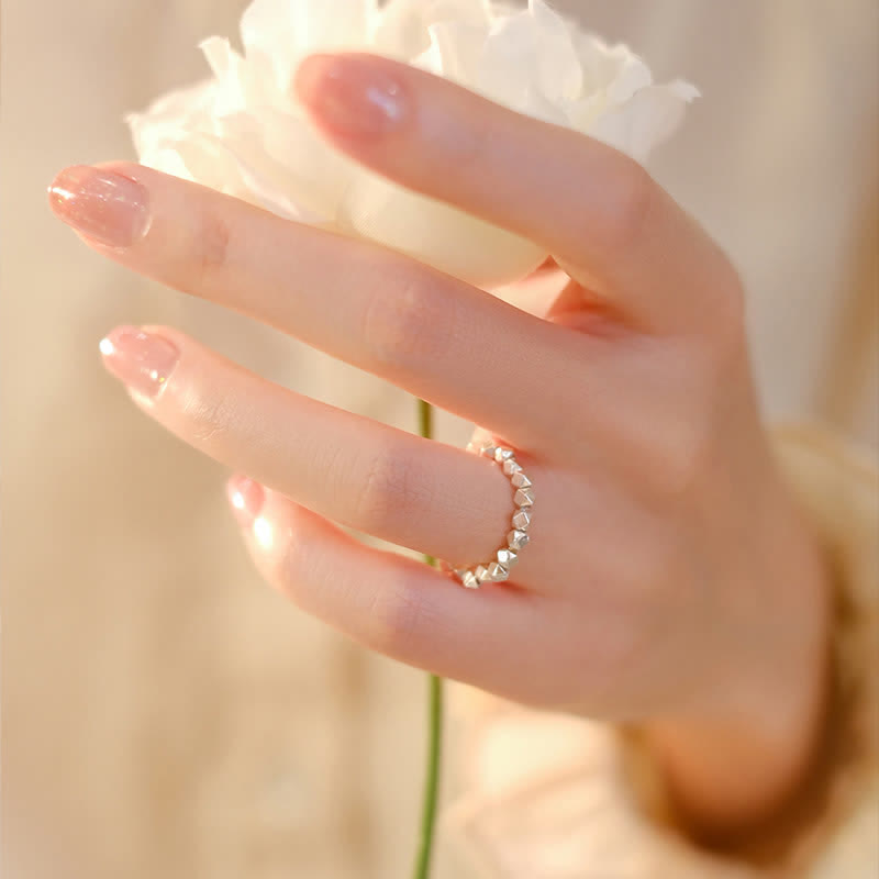 Nimara Ritual 925 Sterling Silver Beaded Blessing Ring