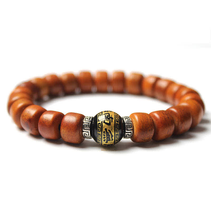 Nimara Ritual Tibetan Bone Beads Om Mani Padme Hum Strength Bracelet
