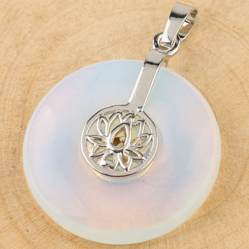 Nimara Ritual Various Crystal Amethyst Pink Crystal Lotus Healing Necklace Pendant