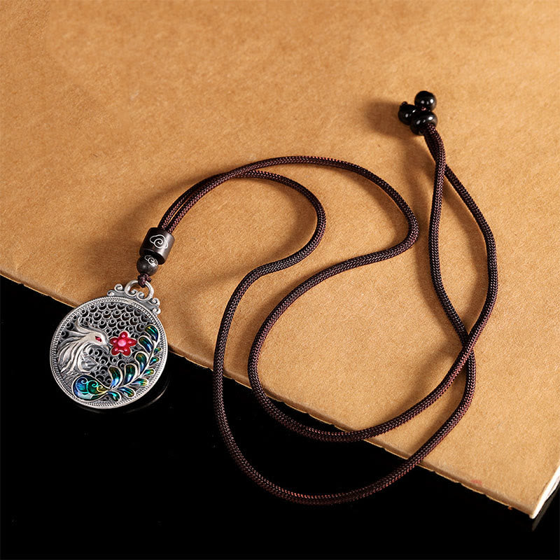 Nimara Ritual 990 Sterling Silver Phoenix Luck Protection Necklace Pendant