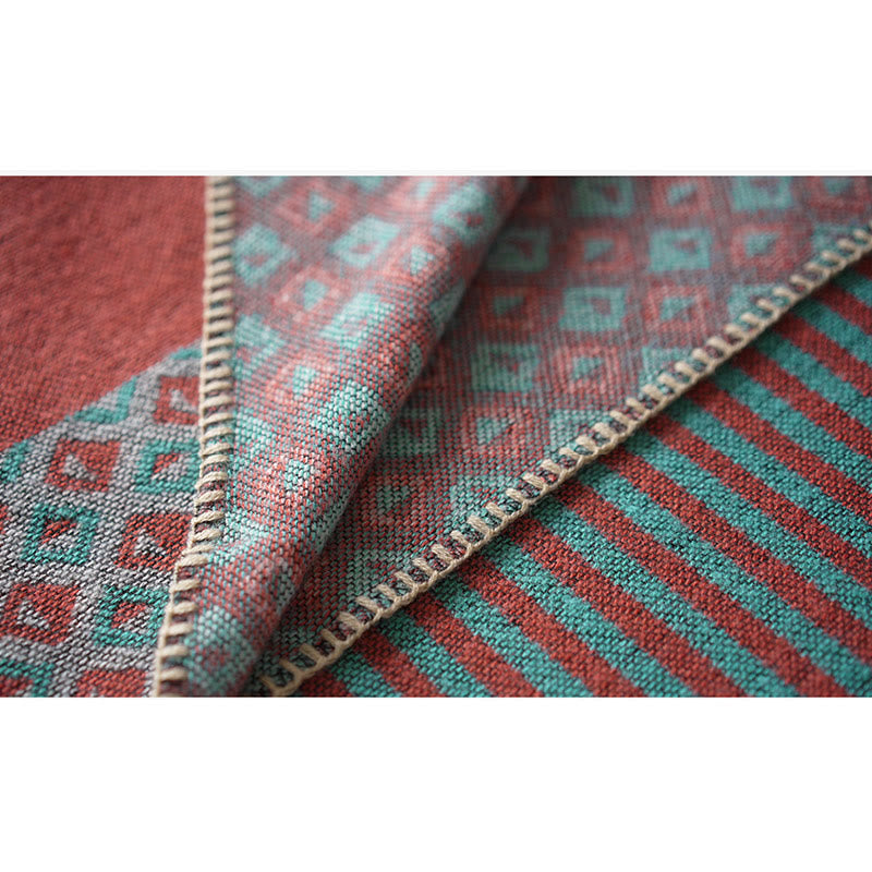 Nimara Ritual Tibetan Shawl Striped Diamond Pattern Winter Warm Soft Scarf