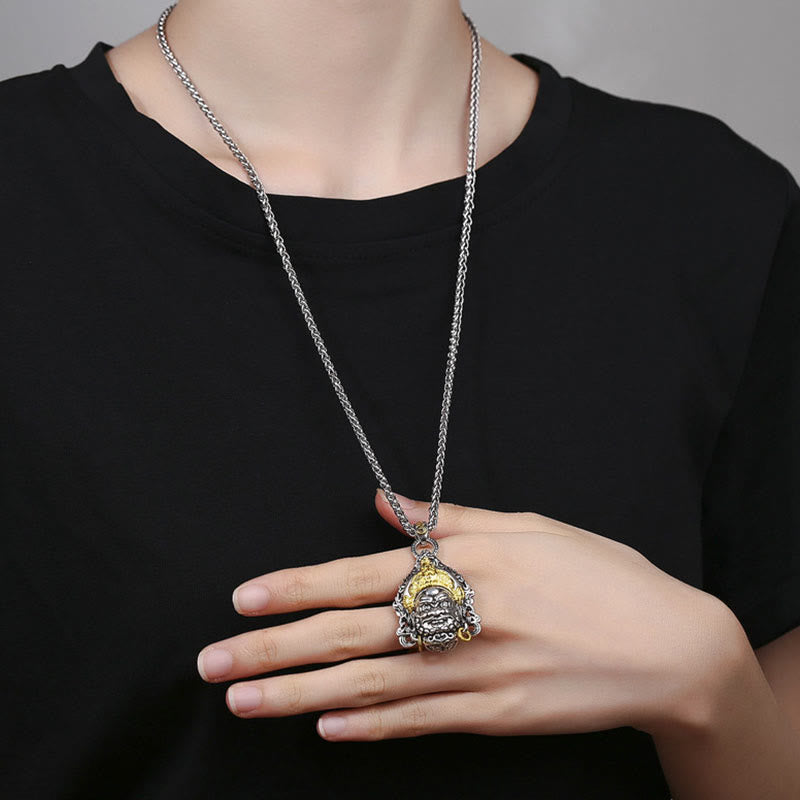 Nimara Ritual Yellow God of Wealth Amulet Copper Luck Necklace Pendant