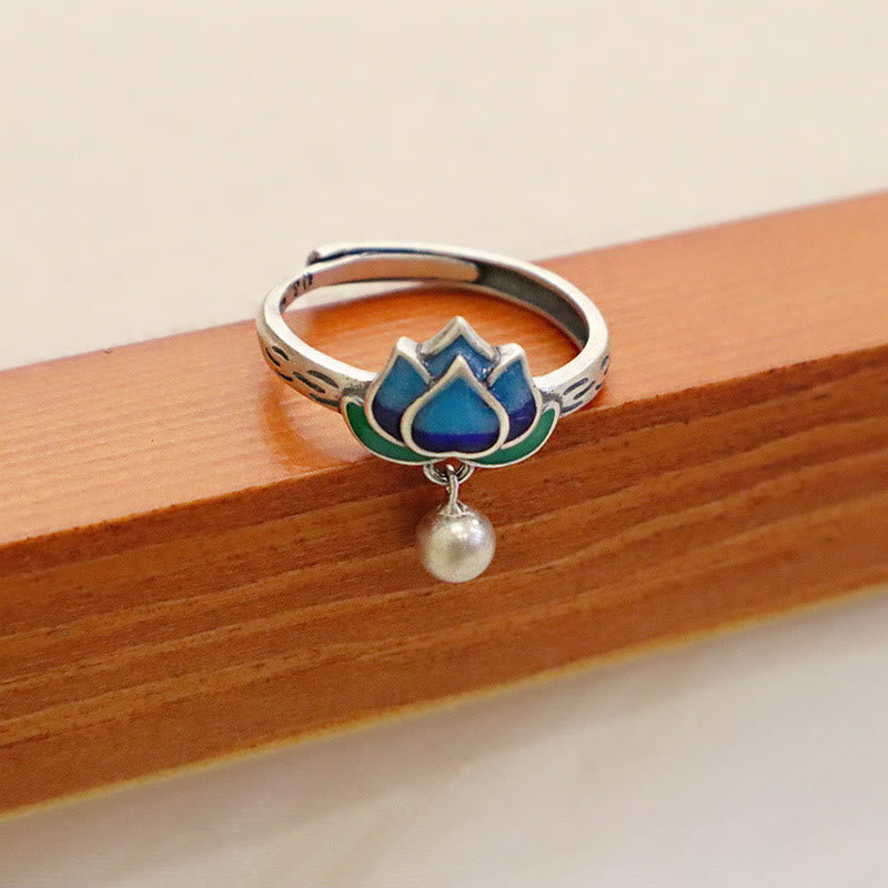 Nimara Ritual Lotus Flower Pattern Enlightenment Ring