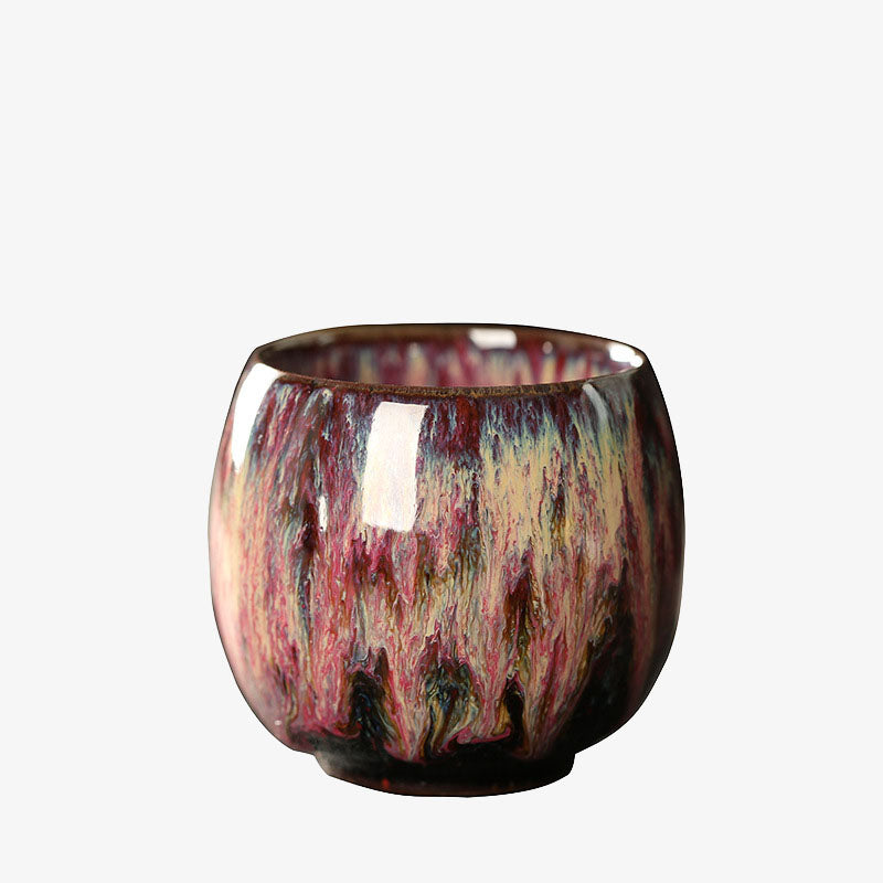 Nimara Ritual Simple Multicolored Kiln Change Chinese Jianzhan Ceramic Teacup Kung Fu Tea Cup 110ml