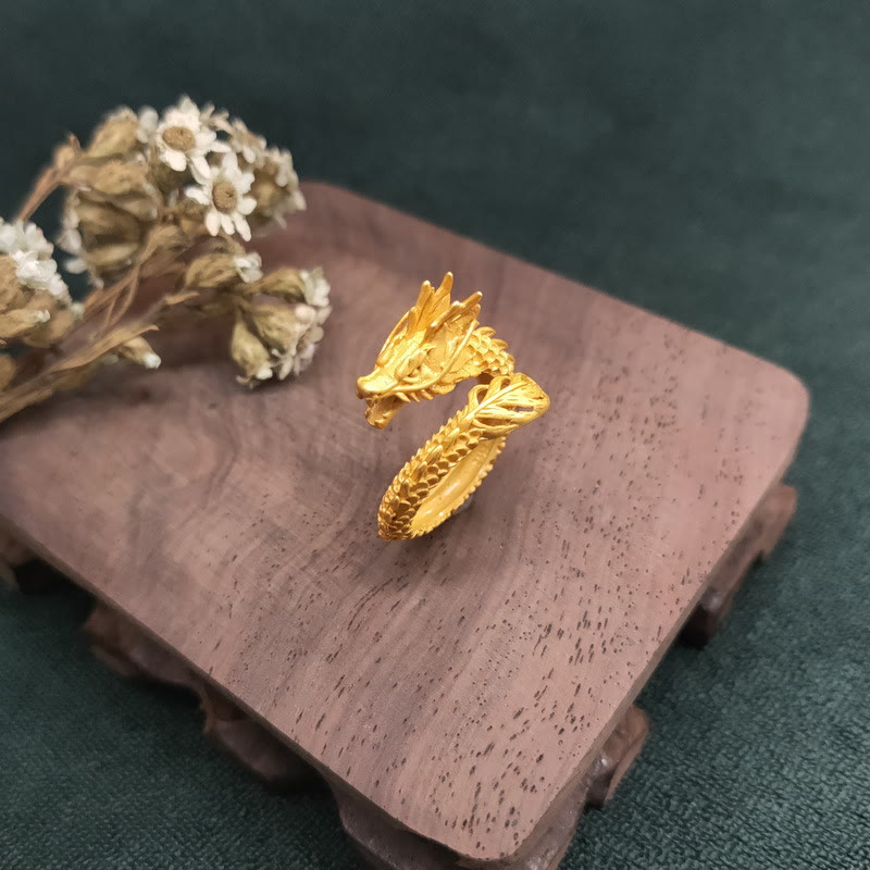 Protection Dragon Strength Adjustable Copper Ring
