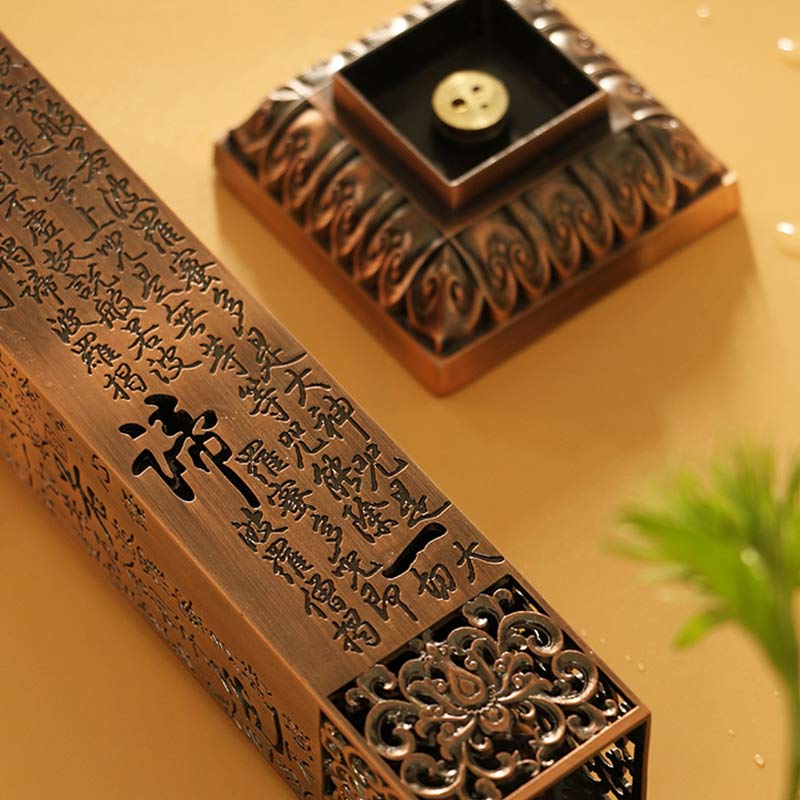 Nimara Ritual Heart Sutra Alloy Incense Holder Healing Home Decoration Incense Burner