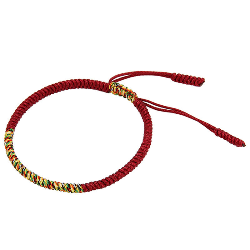 Nimara Ritual Tibetan Handmade Multicolor King Kong Knot Luck Strength Braided Bracelet
