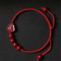 Nimara Ritual Laughing Buddha Avalokitesvara Cinnabar Blessing String Bracelet