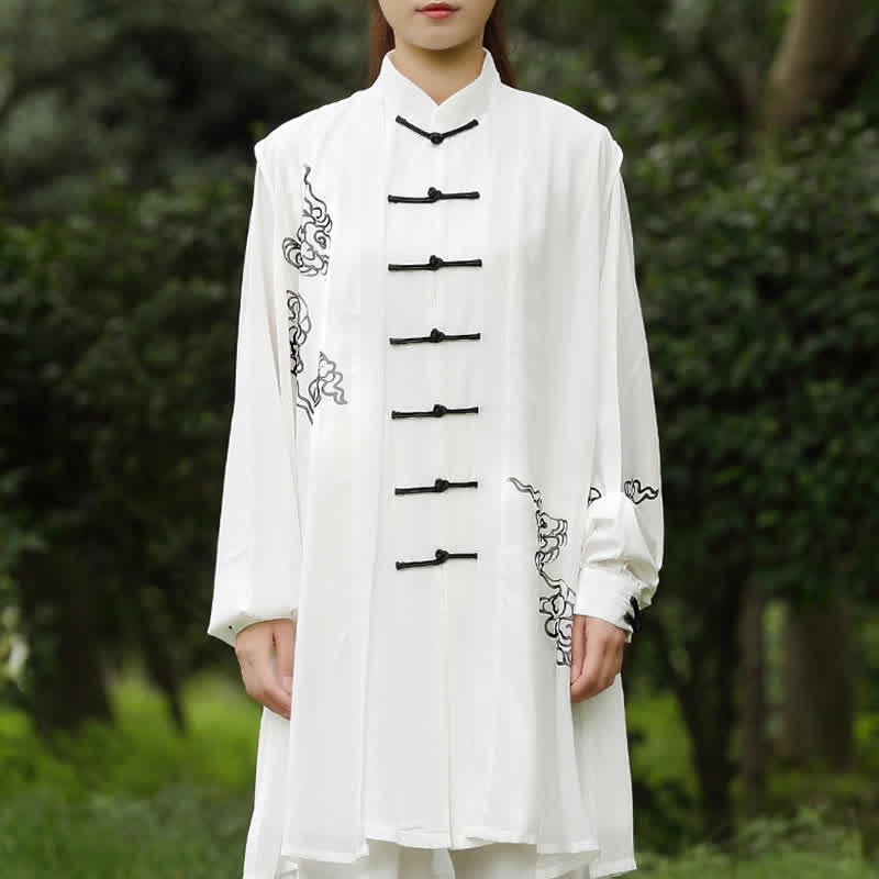 Nimara Ritual Auspicious Clouds Gradient Meditation Prayer Spiritual Zen Tai Chi Qigong Practice Women's Clothing Set
