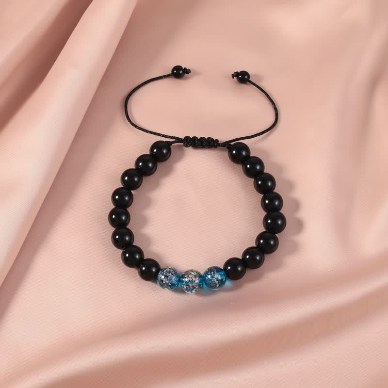 Nimara Ritual Black Obsidian Luminous Glowstone Strength Bracelet