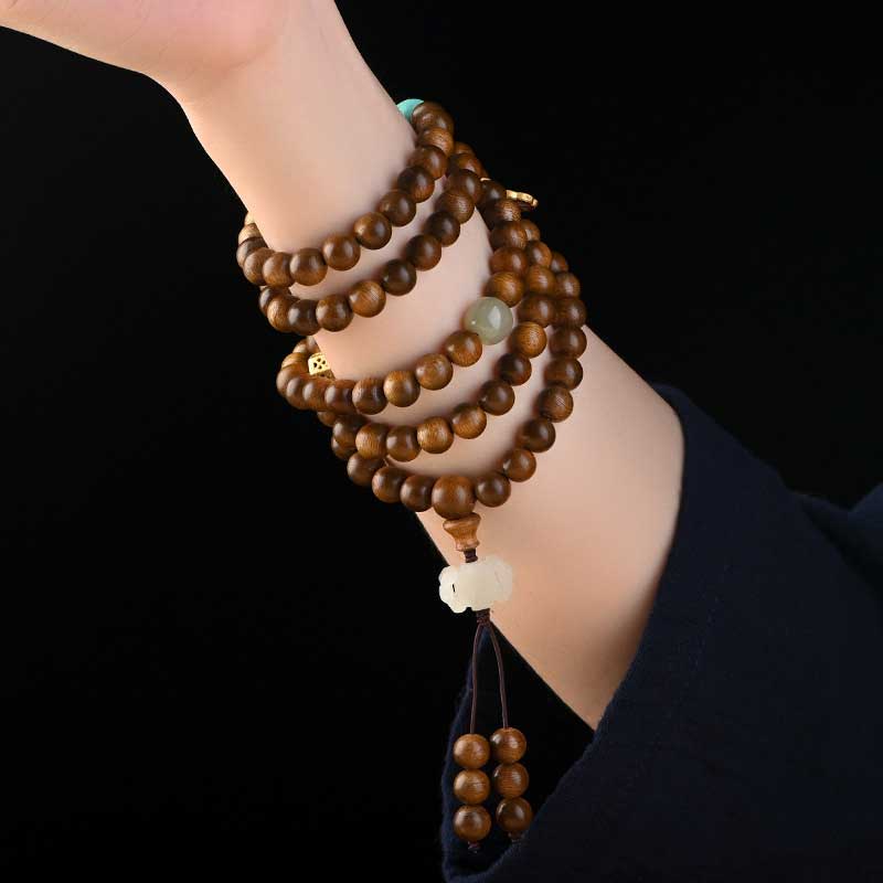 Nimara Ritual Tibetan Rosewood Protection Calm Bracelet Mala