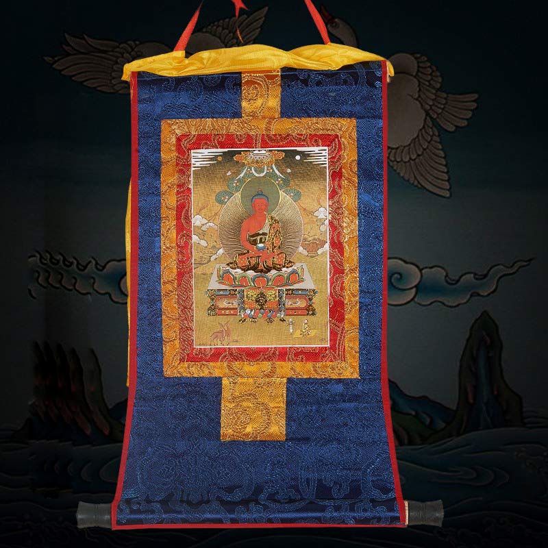 Nimara Ritual Tibetan Framed Thangka Blessing Protection Decoration