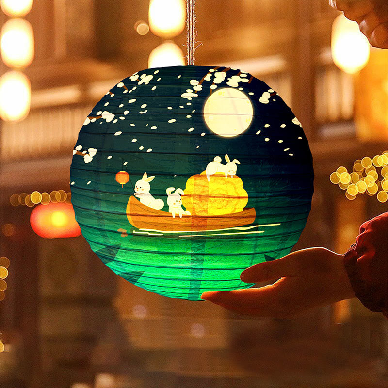 Nimara Ritual DIY Rabbit Paper Lantern Lamp Mid-Autumn Festival Lantern Decoration