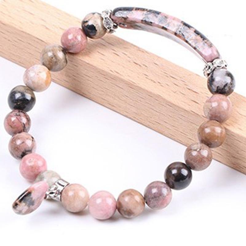 Nimara Ritual Natural Quartz Love Heart Healing Beads Bracelet