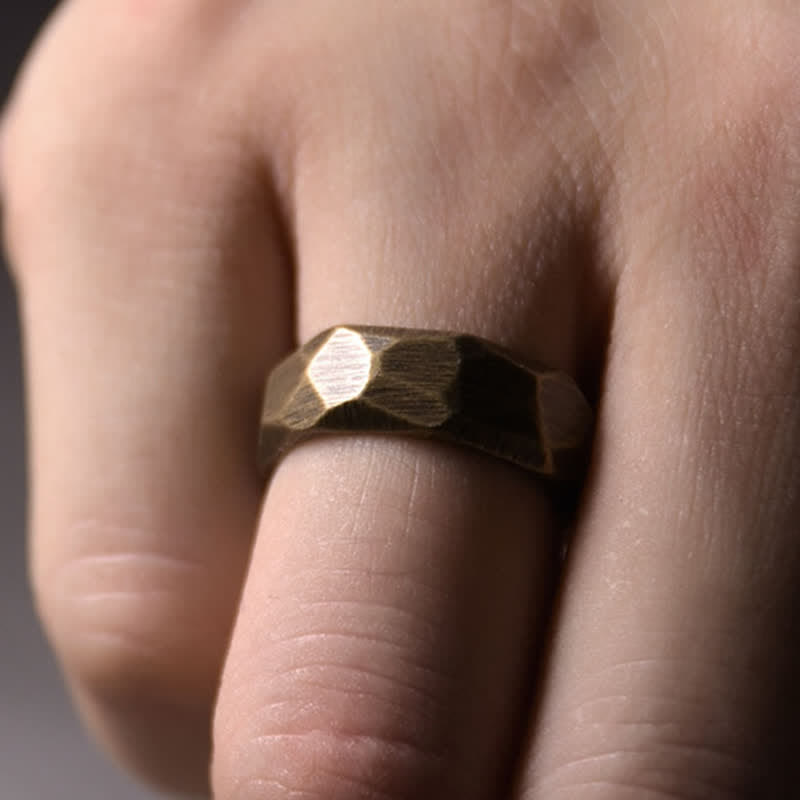Nimara Ritual Tibetan Simple Design Copper Wealth Ring