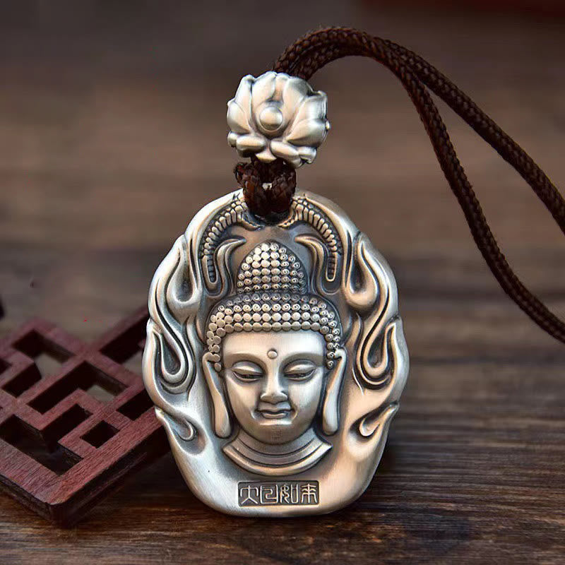 Nimara Ritual Chinese Zodiac Natal Buddha Om Mani Padme Hum Lotus Compassion Necklace Pendant
