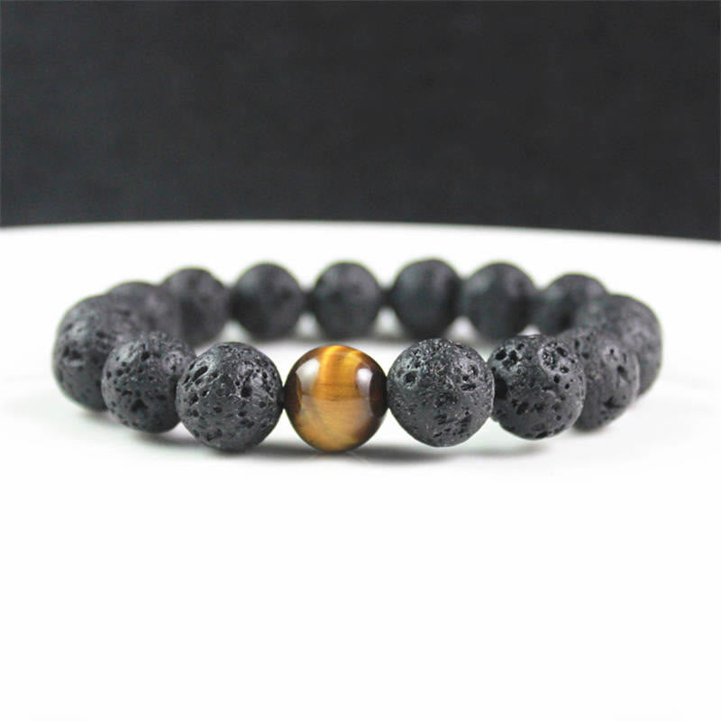 Nimara Ritual Lava Rock Tiger Eye Stone Peace Healing Bracelet