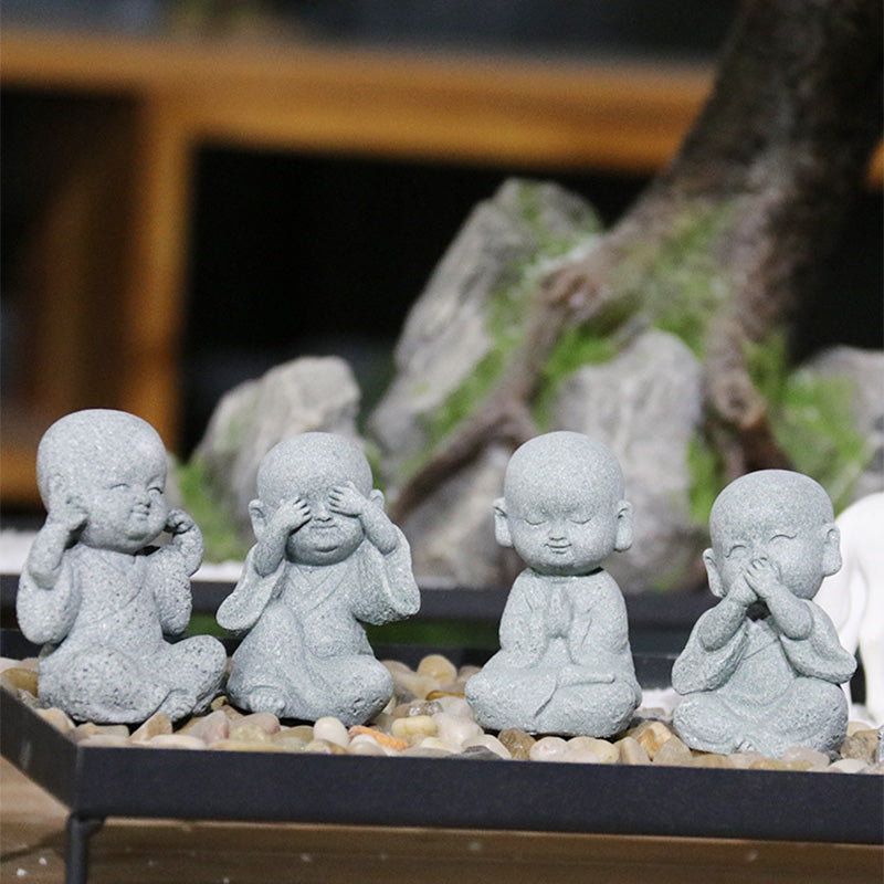 Nimara Ritual Meditation Prayer Monk Buddha Statue Serenity Home Decoration