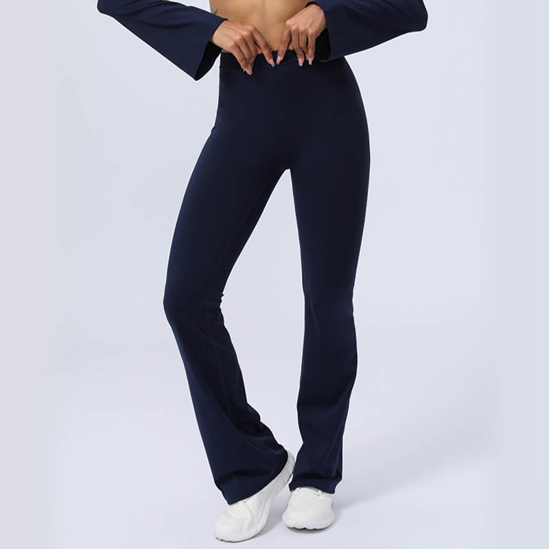 Nimara Ritual Long Sleeve Backless Strap Top Bra Flare Pants Fitness Yoga Outfit