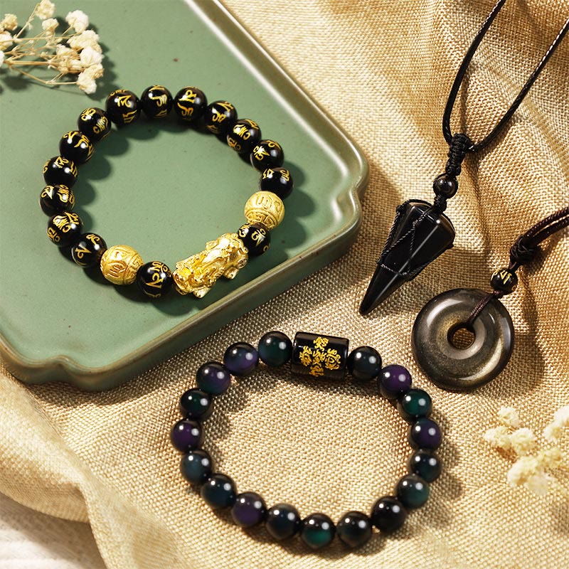Nimara Ritual Absorbing Negative Energies Obsidian Bundle