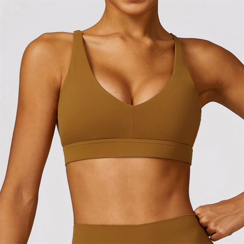 Nimara Ritual Gym Sports Yoga Backless Bra Crop Tank Top Breathable Shorts