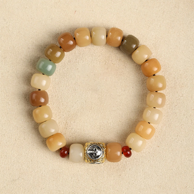 Nimara Ritual Natural Bodhi Seed The Lord of the Corpse Forest Om Mani Padme Hum Wisdom Bracelet