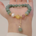 Nimara Ritual Jade Pearl Strawberry Quartz Abundance Luck Bead Charm Bracelet