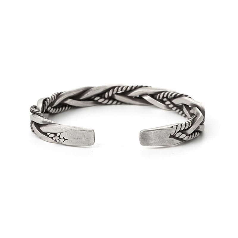 Balance Energy Retro Twisted Design Cuff Bracelet Bangle