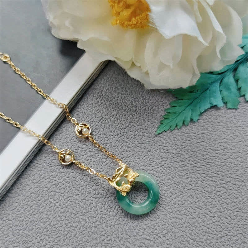 Nimara Ritual Cyan Jade Koi Fish Healing Harmony Bracelet