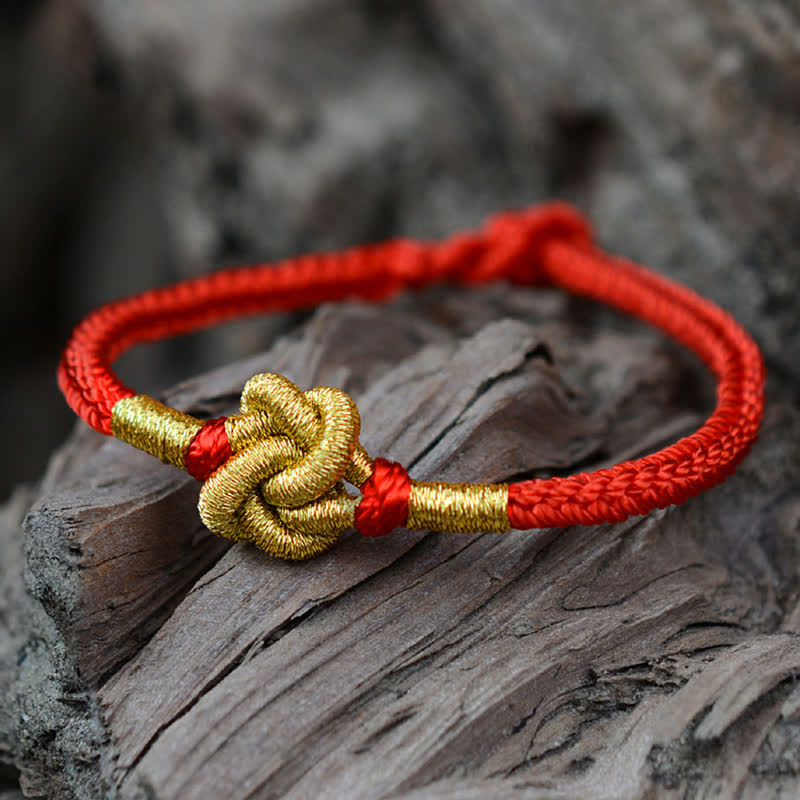 Nimara Ritual Handmade Simple Design Chinese Knotting Luck Strength Braid String Bracelet