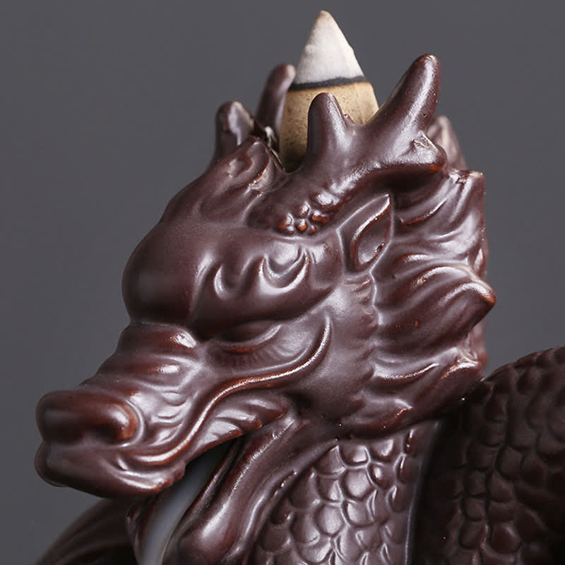 Nimara Ritual Dragon Pattern Success Ceramic Incense Burner Decoration