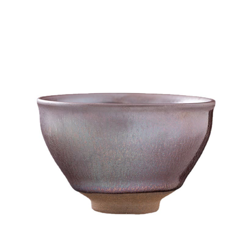 Nimara Ritual Chinese Pink Gold Jianzhan Porcelain Teacup Kung Fu Tea Cup