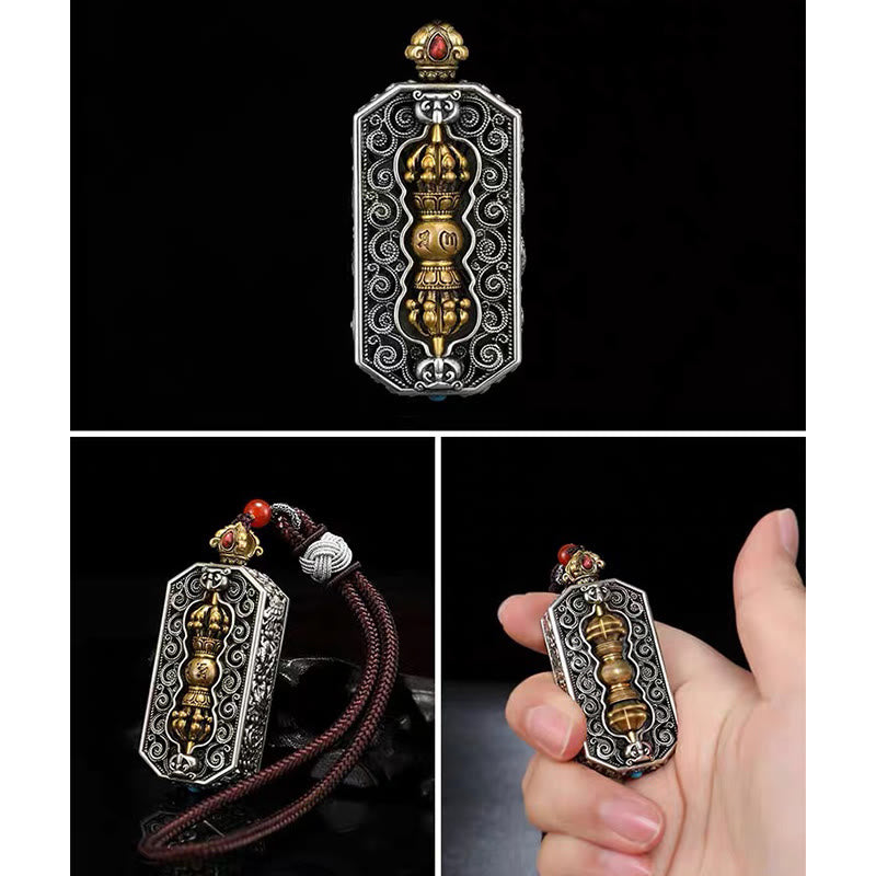 Tibetan Om Mani Padme Hum Dorje Spiritual Power Necklace Pendant