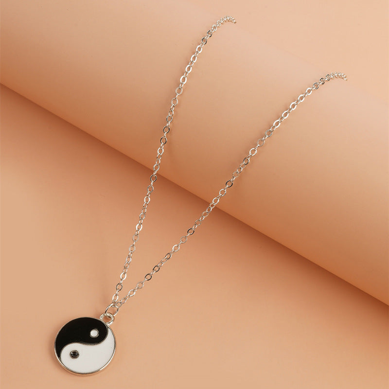 Nimara Ritual 2Pcs Yin Yang Harmony Balance Necklace Pendant