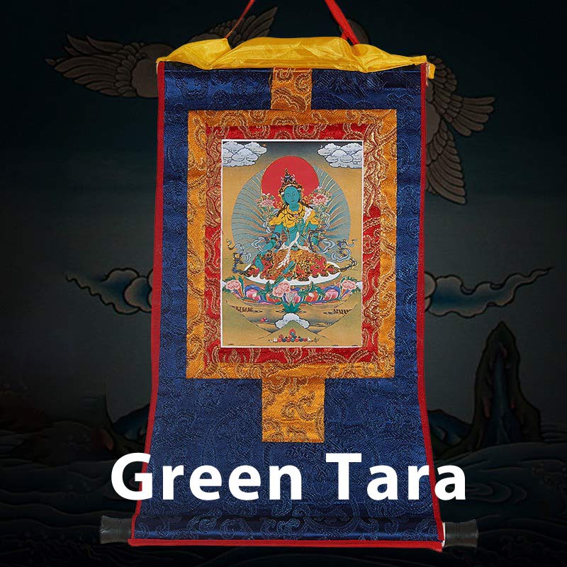 Nimara Ritual Tibetan Framed Thangka Blessing Protection Decoration