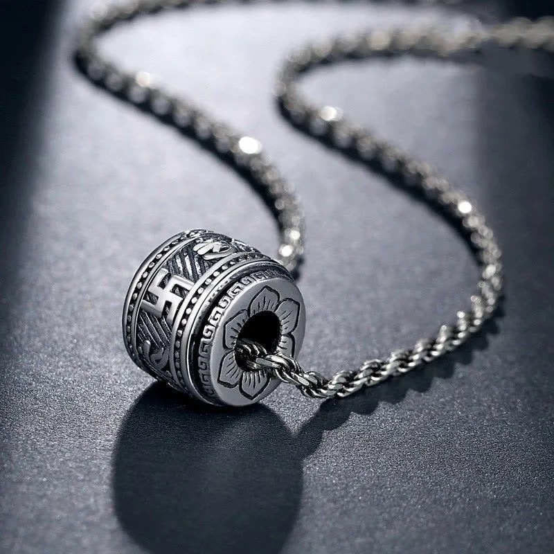 Nimara Ritual Tibet Om Mani Padme Hum Protection Necklace Pendant