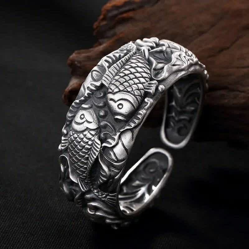 Nimara Ritual Nimara Ritual Koi Fish Lotus Luck Wealth Bracelet Bangle
