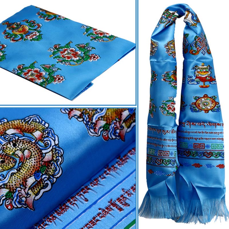 Nimara Ritual Tibetan Lucky Blessing 5 Colors Khata Decoration