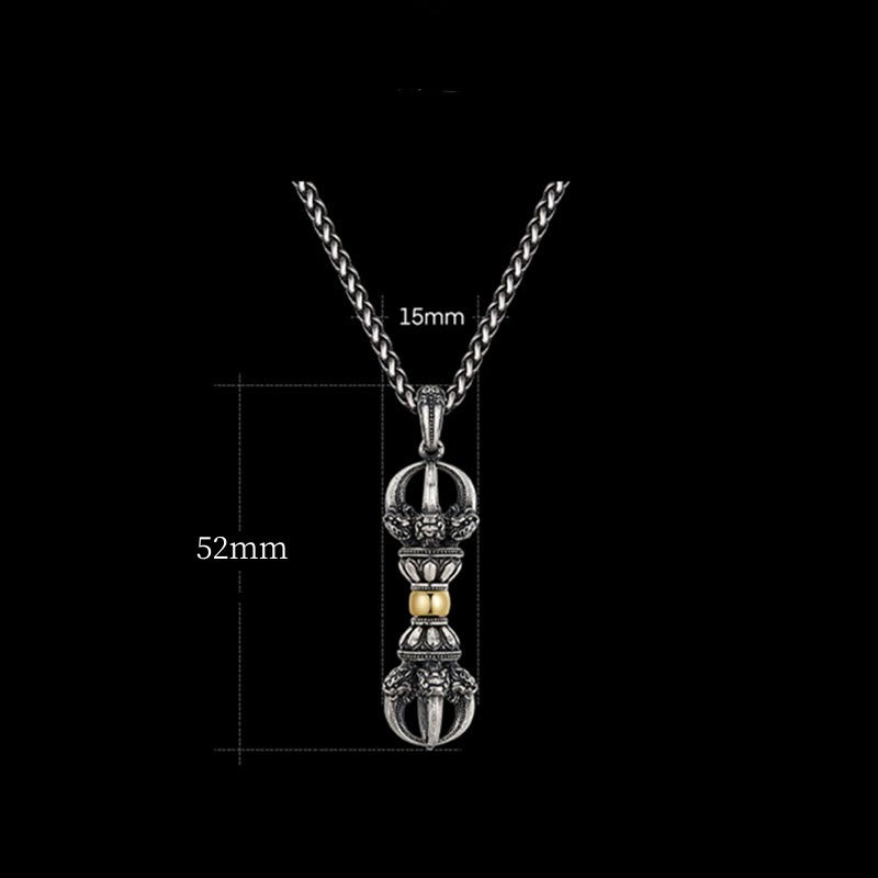 Nimara Ritual Tibetan Dorje Vajra Design Wealth Necklace Pendant