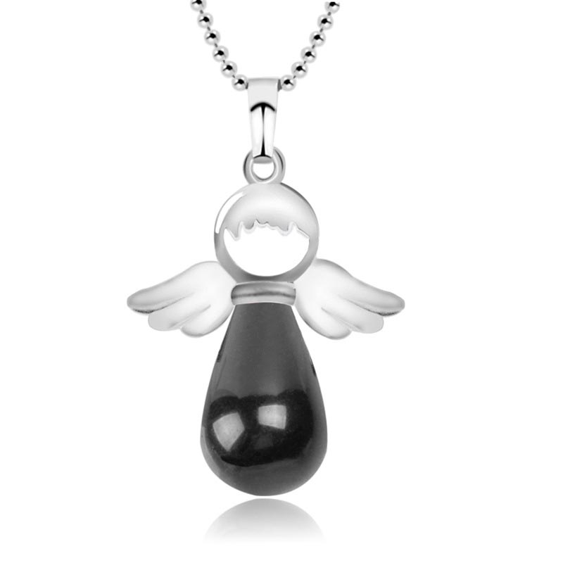 Nimara Ritual Little Angel Wings Natural Crystal Luck Necklace Pendant