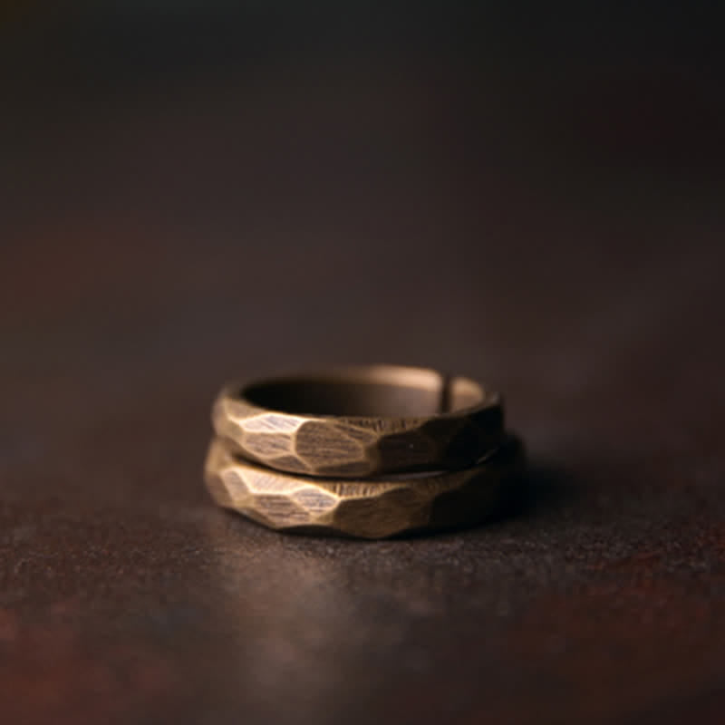 Nimara Ritual Tibetan Simple Design Copper Wealth Ring