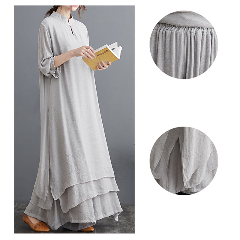 Nimara Ritual Simple Pattern Meditation Prayer Spiritual Zen Practice Yoga Clothing Women's Set